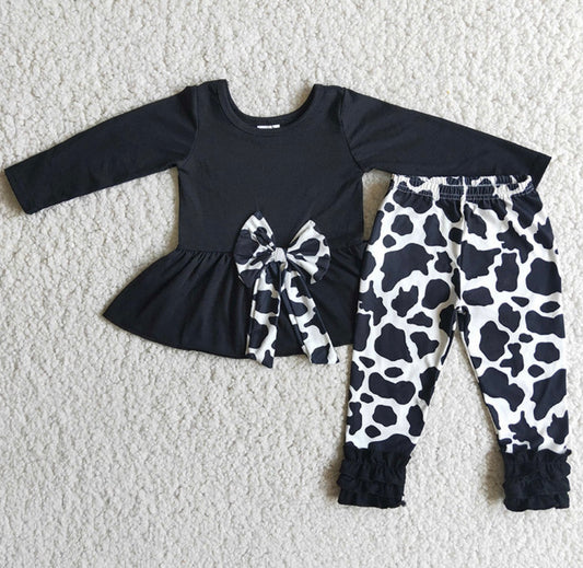 Cow Print Pant Set