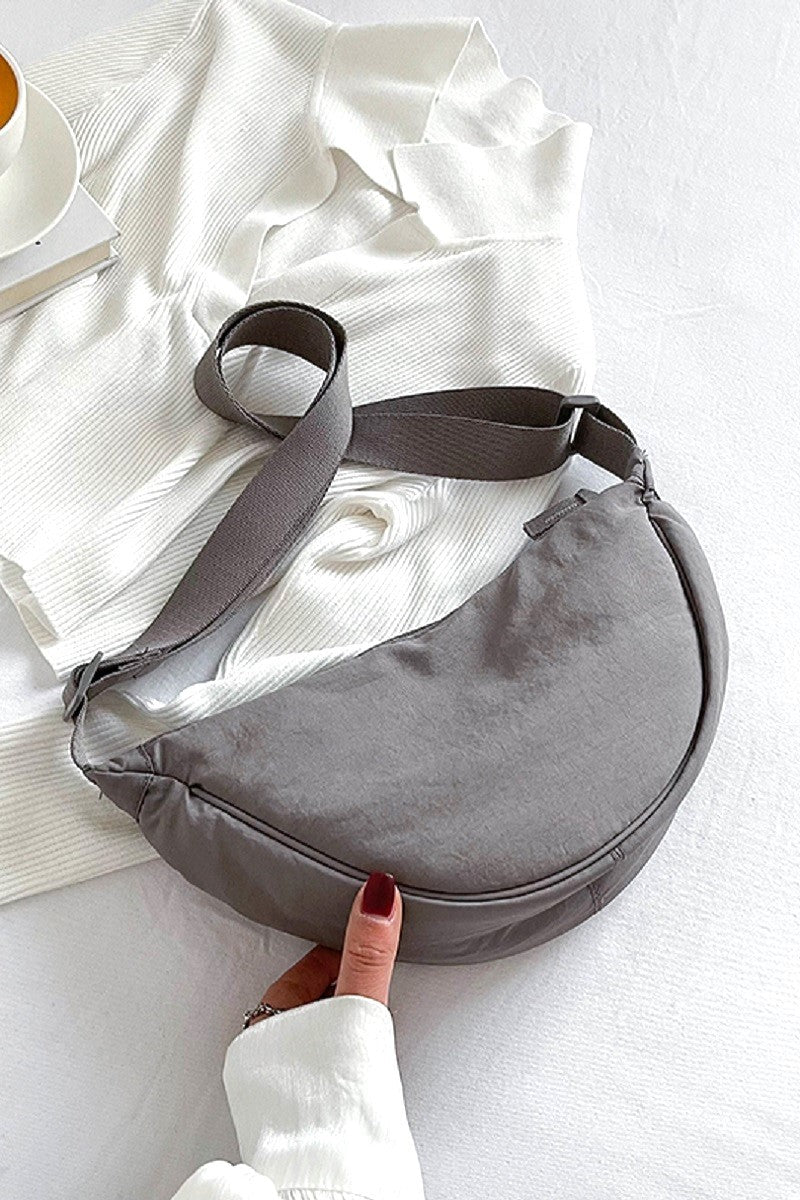 Round Mini Crescent Crossbody Shoulder Bag