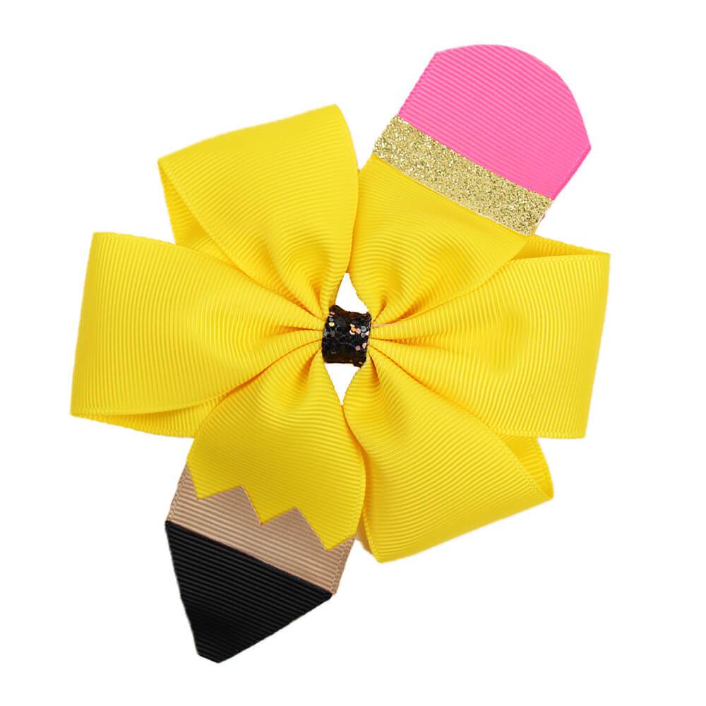 Back to School Pencil Hair Bows