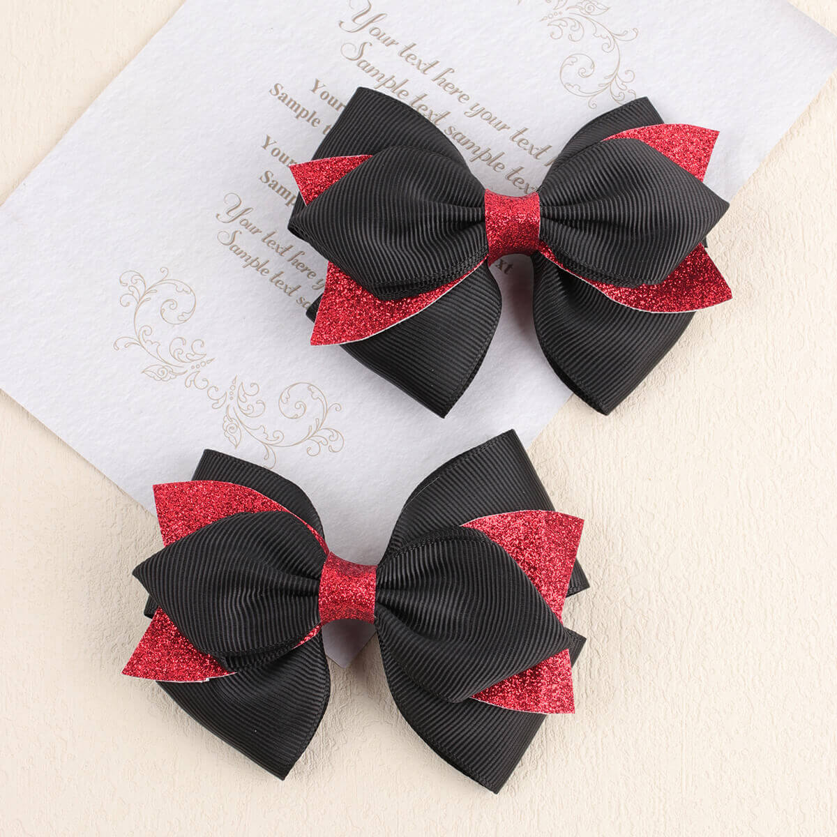 Grosgrain and Glitter Bow