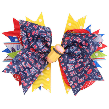 Back to School Oversized Hair Bows