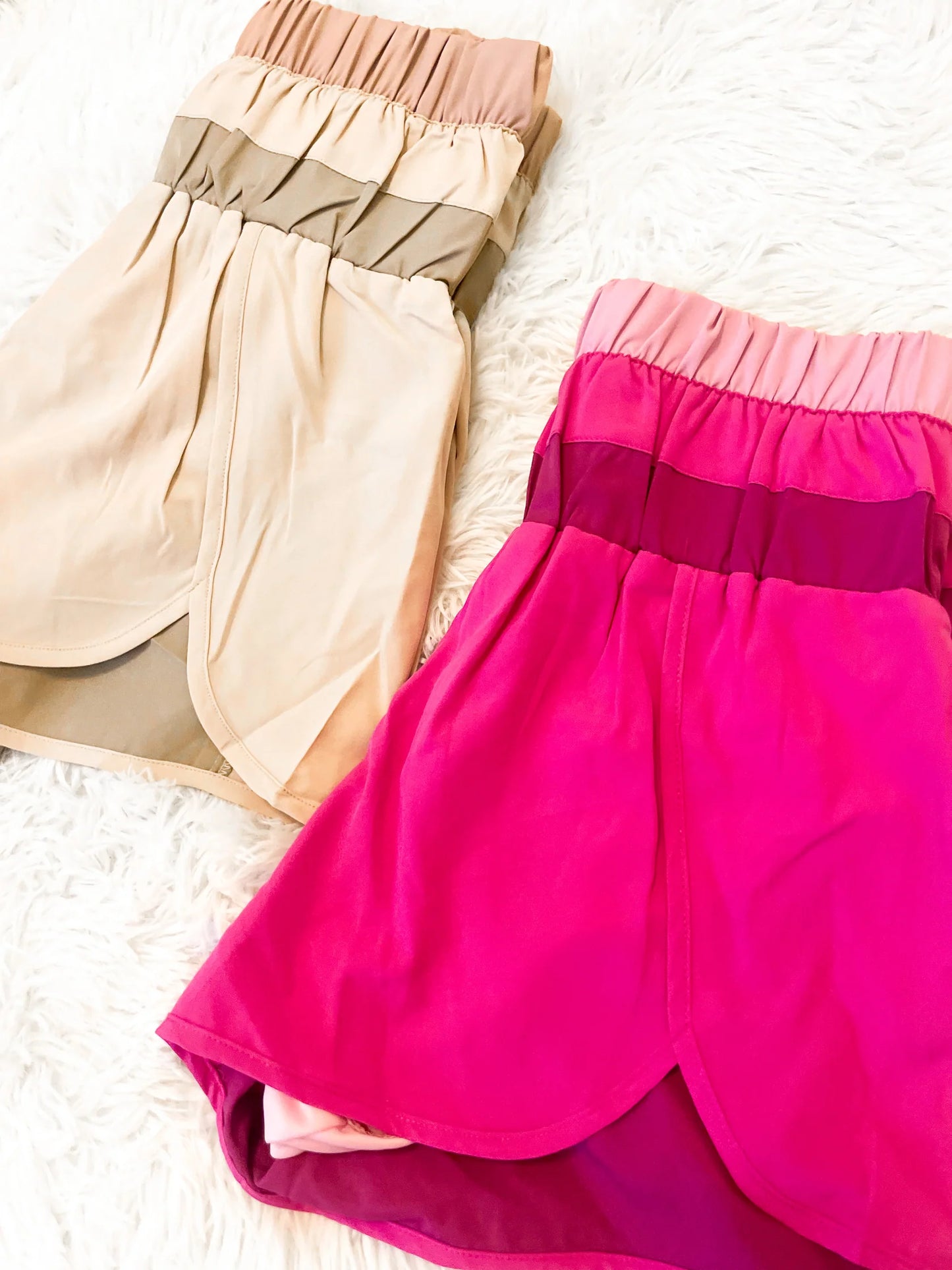 Color Block Active Shorts