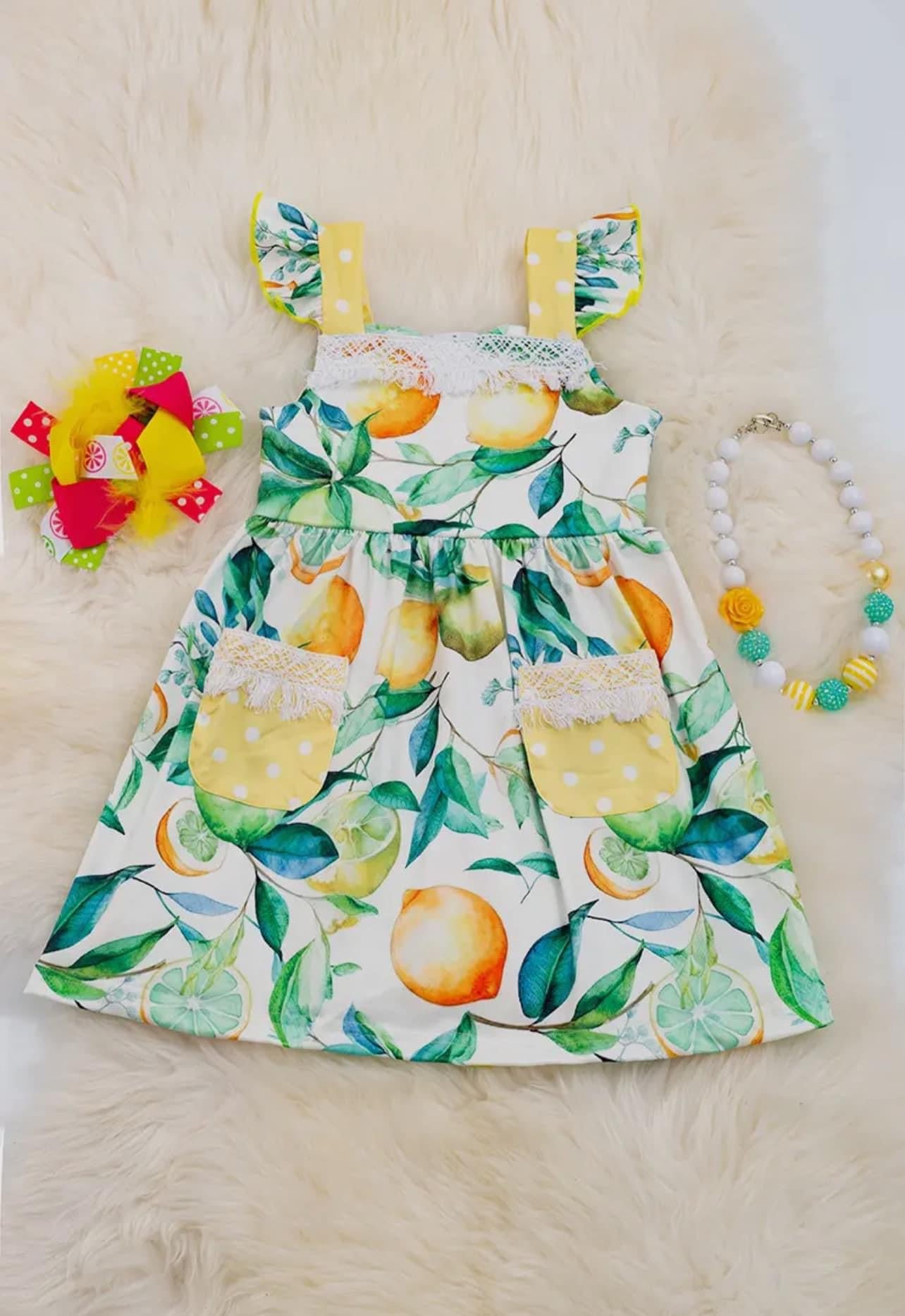 Lemon Ruffle Dress