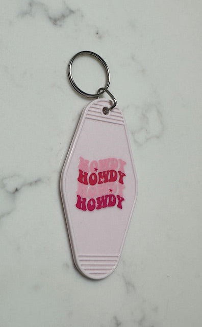 HOWDY Motel Keychain