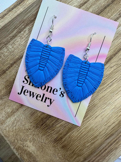 Faux Fringe Clay Earrings