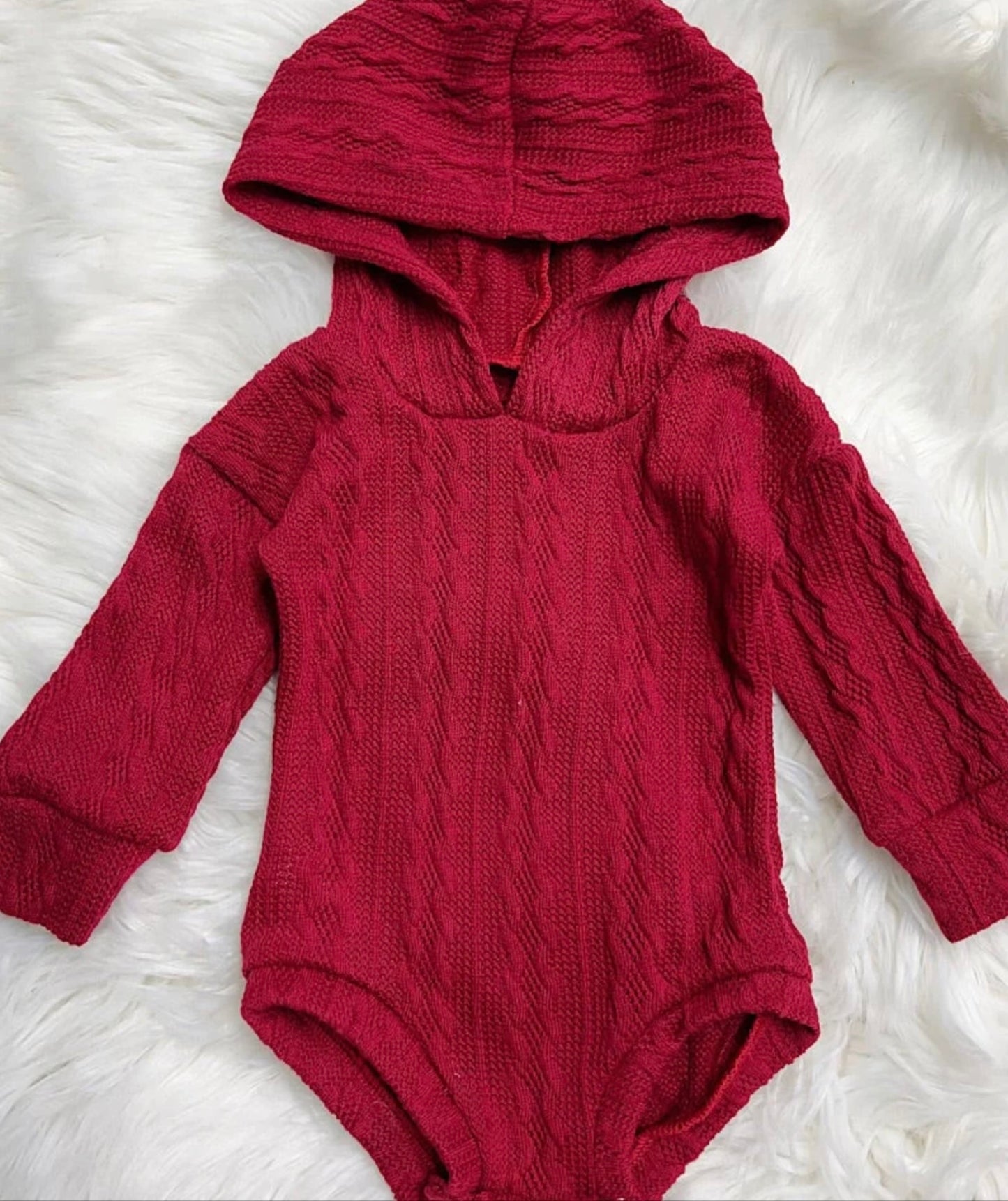 Burgundy Knit Romper