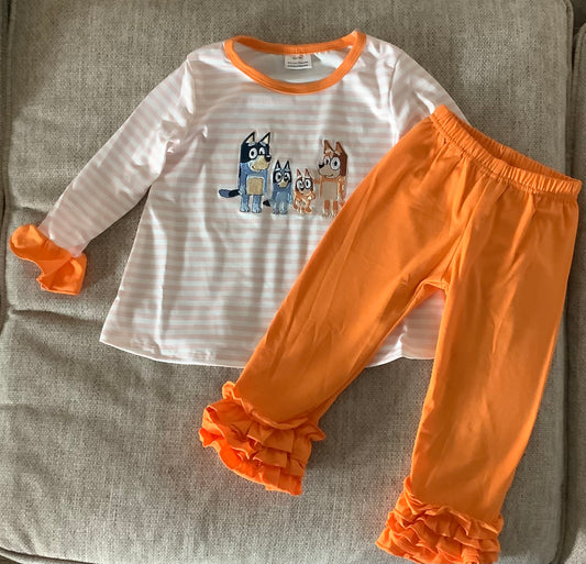 Bluey Orange Pant Set