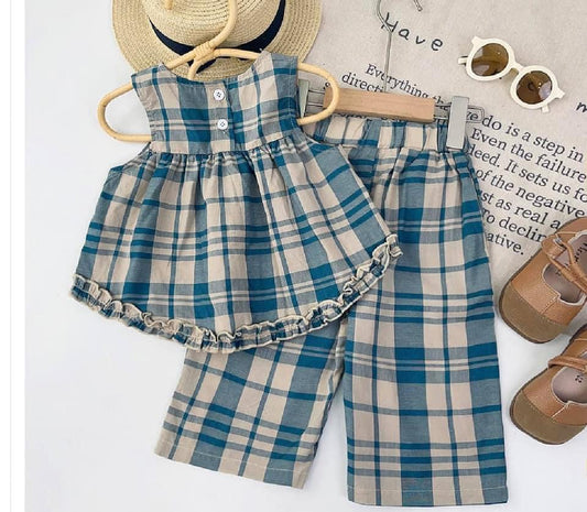 Plaid Capri Set