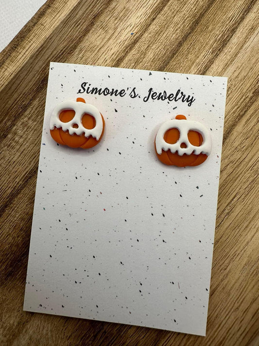 Poison Pumpkin Stud Earrings