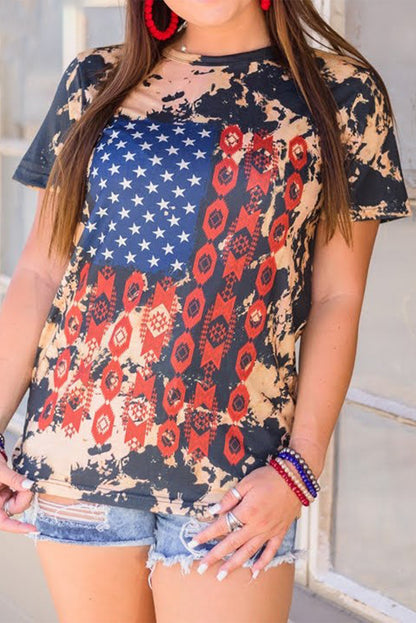 American Flag Tie Dye Tee