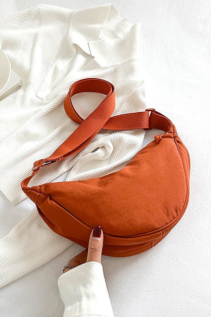 Round Mini Crescent Crossbody Shoulder Bag