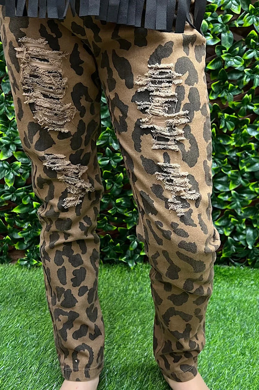 Cheetah Distressed Jeans