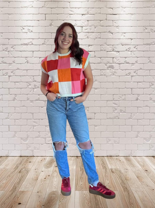 Colorblock Knitted Top