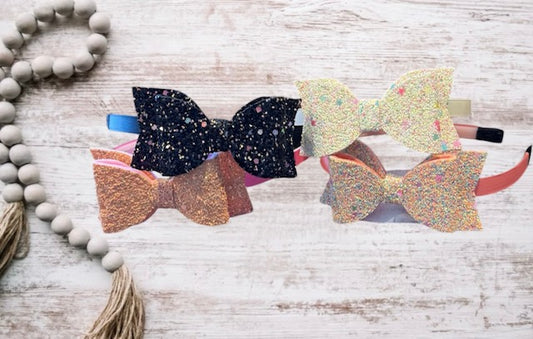 Glitter Bow Headband