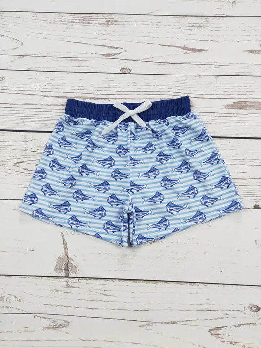 Fish Printed Swim Shorts