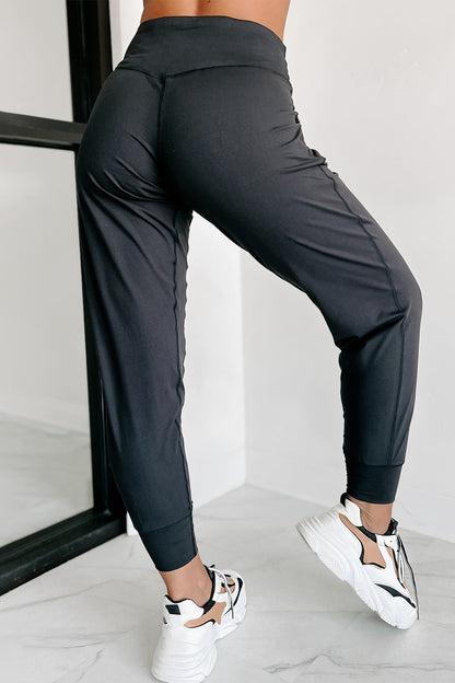 Exposed Seam High Waist Joggers