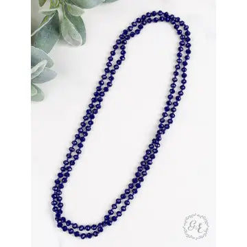 Sapphire Beaded Wrap Necklace