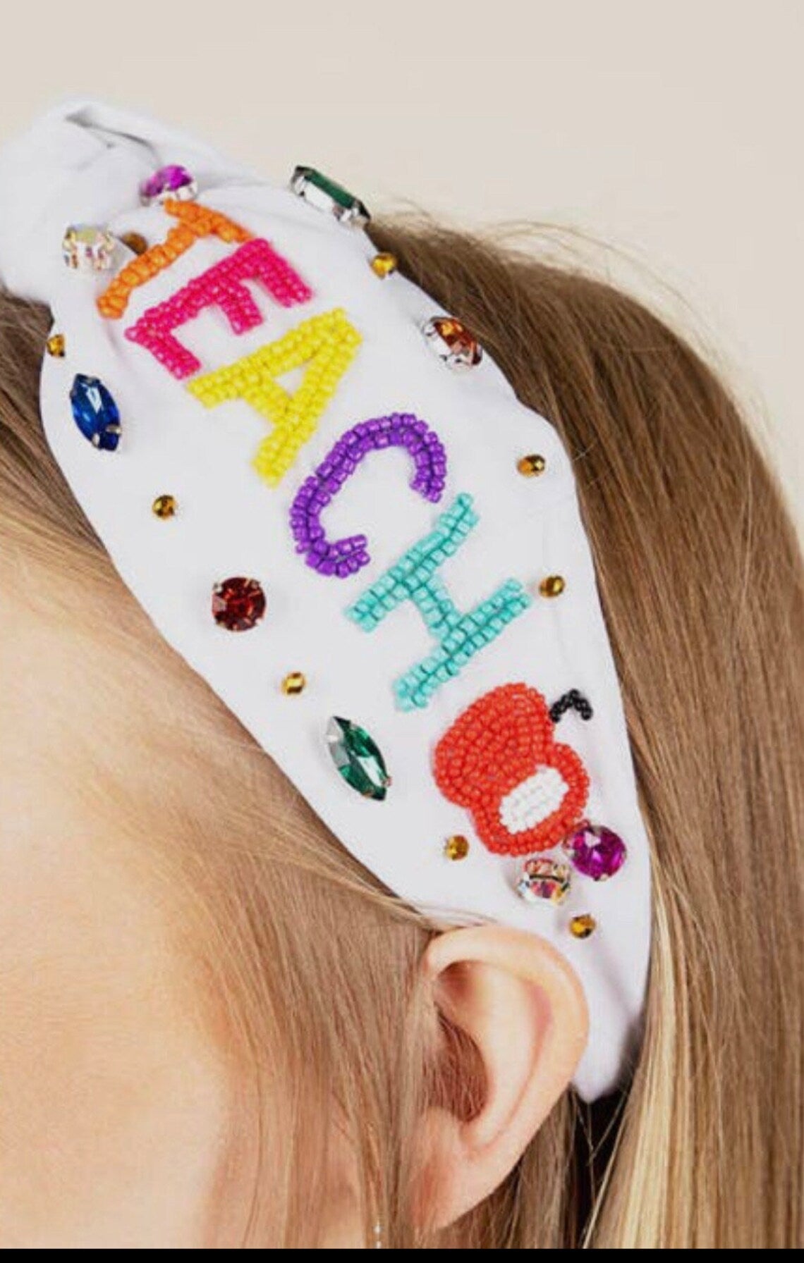 Teacher Beaded Headband