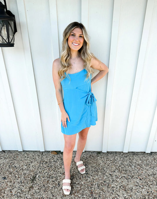 Blue Tie Romper