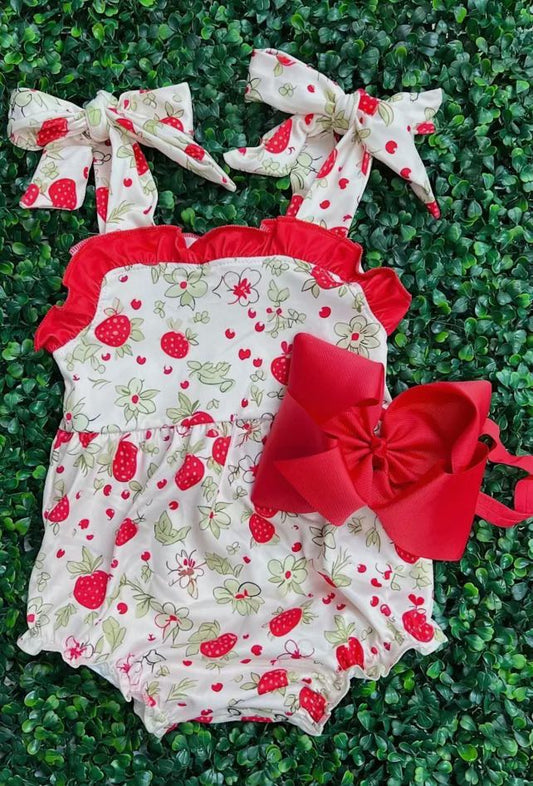 Strawberry Bubble Romper